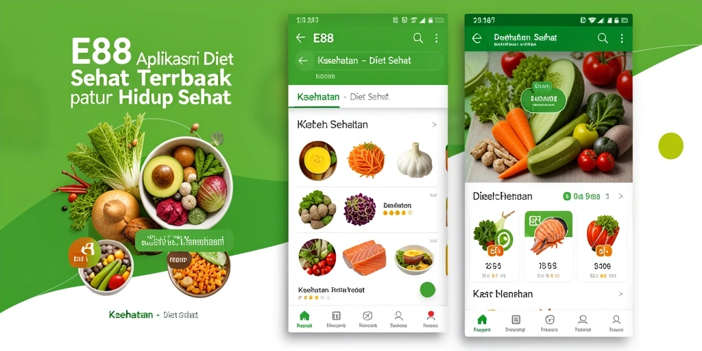 Antarmuka pengguna E88 yang menarik dan mudah digunakan untuk diet sehat.