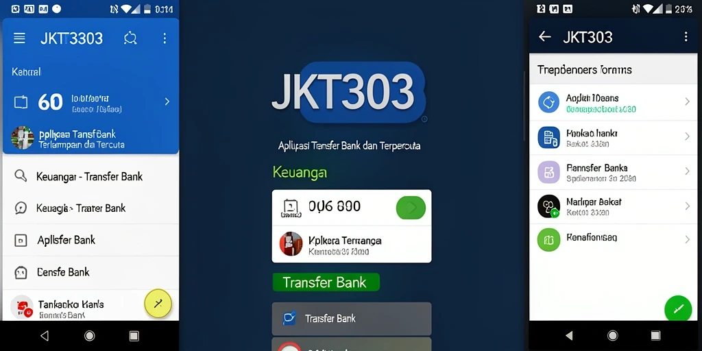 Tampilan antarmuka aplikasi JKT303 yang sederhana dan efisien.