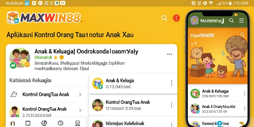 Tampilan antarmuka aplikasi MAXWIN88 untuk kontrol orang tua yang intuitif.