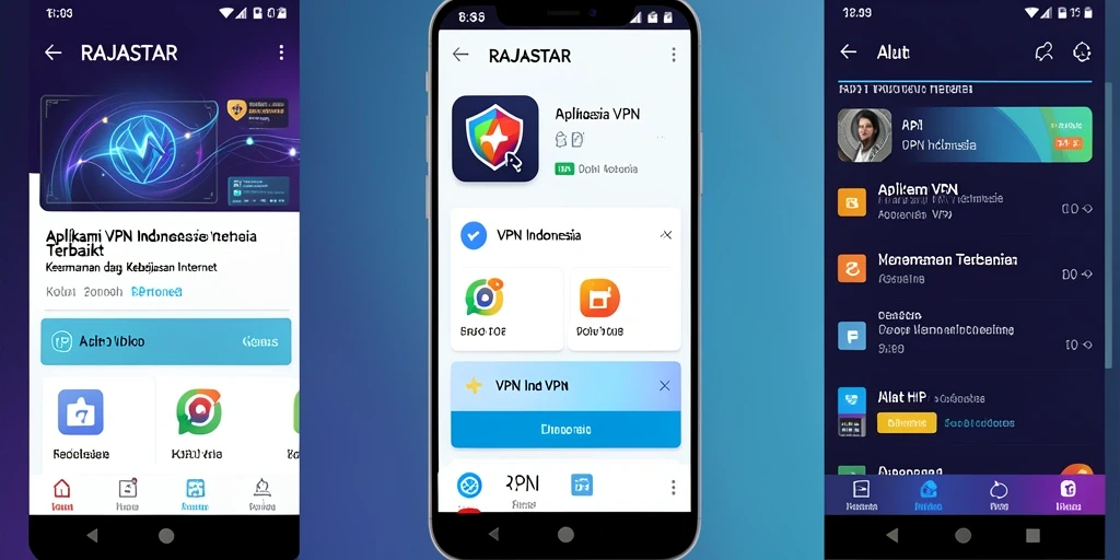 Antarmuka RAJASTAR yang sederhana dan fungsional untuk VPN Indonesia.
